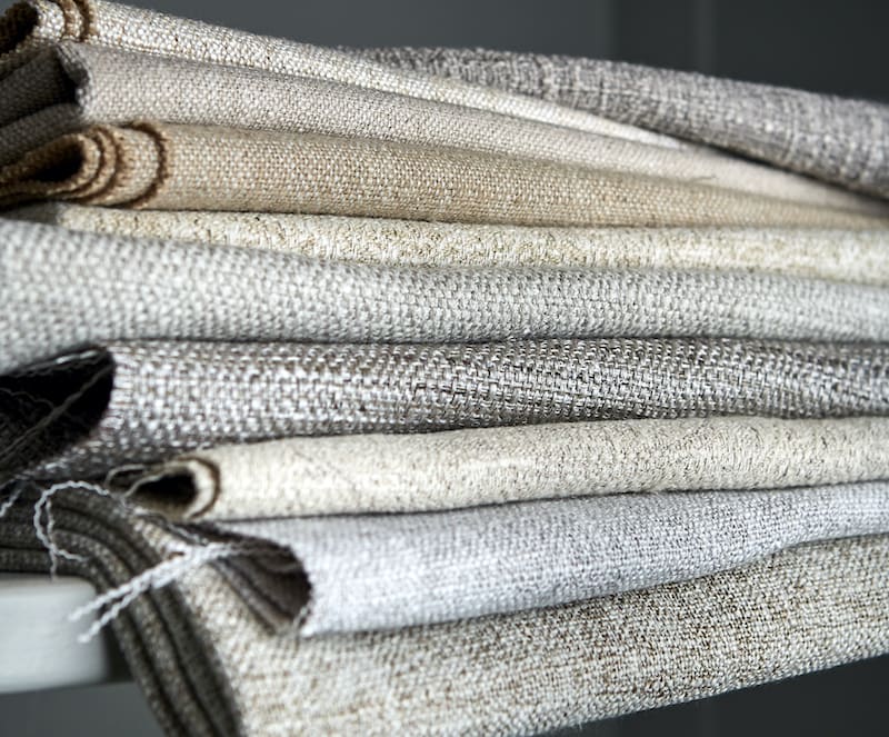 Q&A with Tuiss Blinds Online Head of Design - image shows various fabric samples