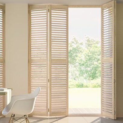 Plantation shutters are a stylish option when looking at blinds for bedrooms. 