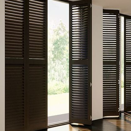 Shutter blinds are a great energy saving option in bedrooms. 