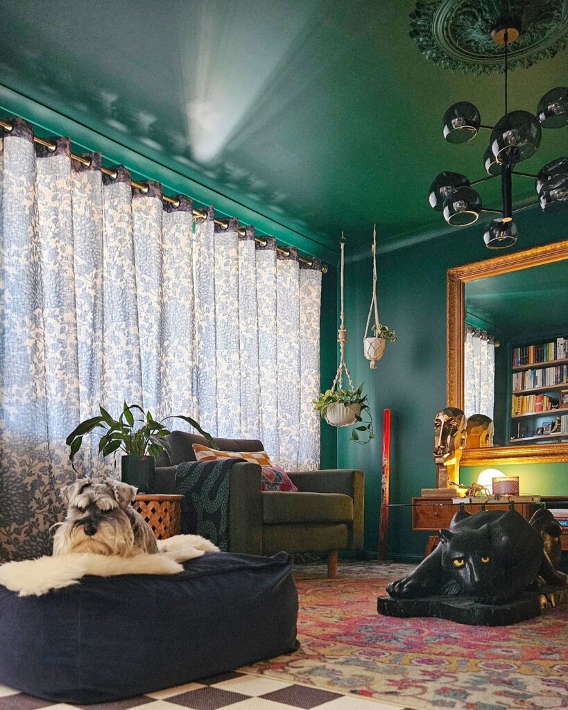 @mismatchedhome Magnus & Pinion Vintage Linen Storm Blue Curtains